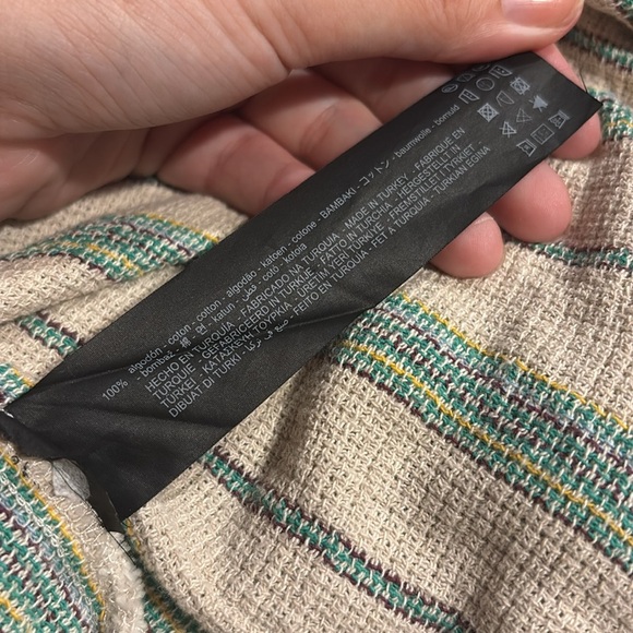 Zara the beth kimono boho slouchy earthy 100% cotton belted flare sleeve blazer - Picture 5 of 7